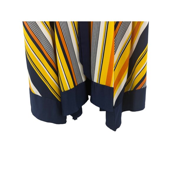 Size 3X 22 24 STRIPED DRAWSTRING WAIST HANDKERCHIEF HEM DRESS Summer Plus Size - Picture 3 of 5